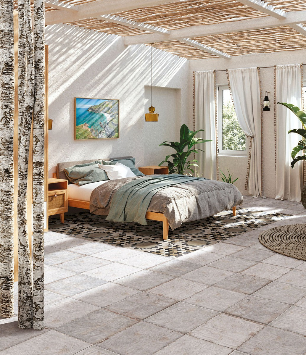 Sugar Cane Bianco 20 x 20cm, matt porcelain tile for bathroom and other wet floors at Irwin Tiles
