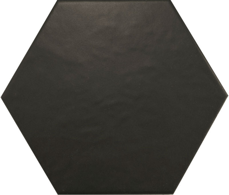 Hexatile Black 17.5 x 20cm, porcelain tile at Irwin Tiles