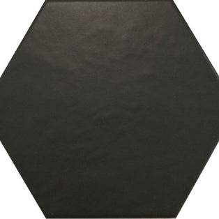 Hexatile Black 17.5 x 20cm, porcelain tile at Irwin Tiles