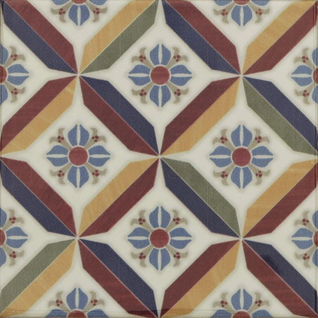 Deco Country Patchwork 13.2x13.2cm, ceramic wall tile at Irwin Tiles