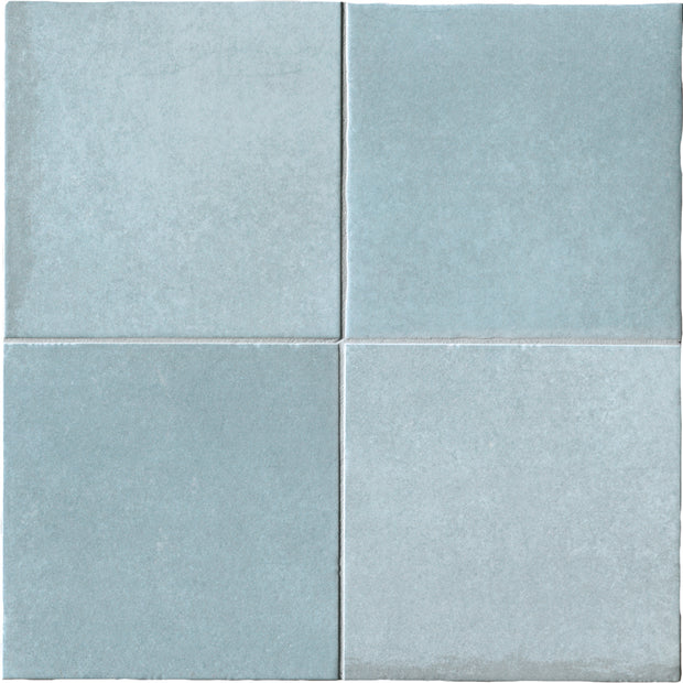 ViaEmilia Azzurro 10x10cm, blue matt tile at Irwin Tiles