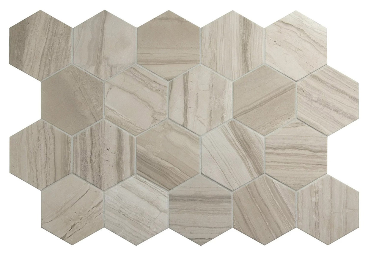 Lithos Beige Hex 11.6 x 10.1cm, matt tile at Irwin Tiles