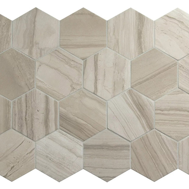 Lithos Beige Hex 11.6 x 10.1cm, matt tile at Irwin Tiles