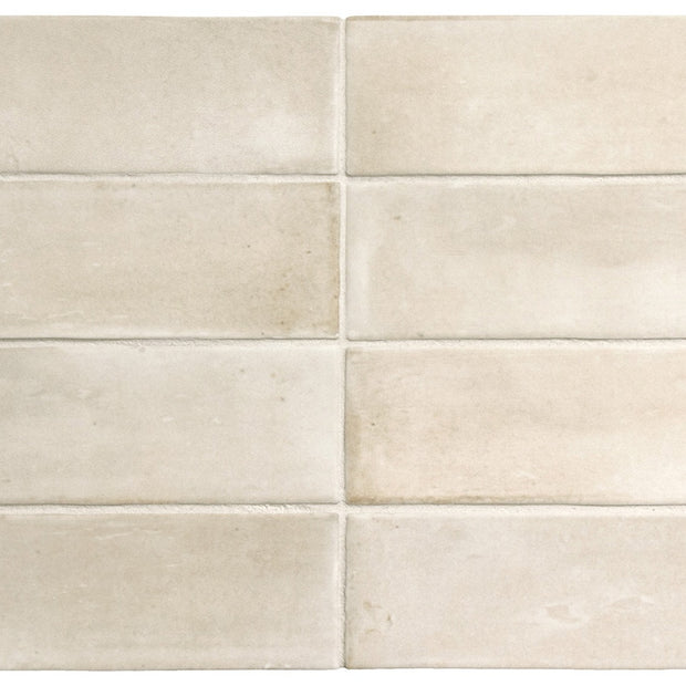 Coco Canvas Matt 5 x 15cm, cream tile at Irwin Tiles