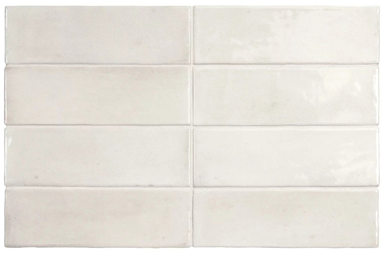 Coco White Glossy 5 x 15cm, porcelain wall tile for kitchen walls and splashbacks at Irwin Tiles
