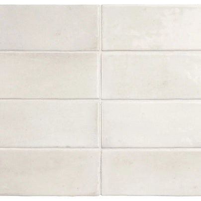 Coco White Glossy 5 x 15cm, porcelain wall tile for kitchen walls and splashbacks at Irwin Tiles