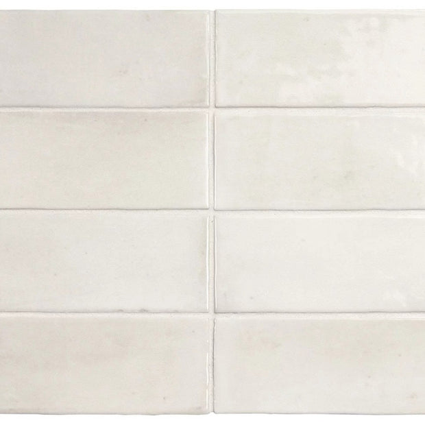 Coco White Glossy 5 x 15cm, porcelain wall tile for kitchen walls and splashbacks at Irwin Tiles