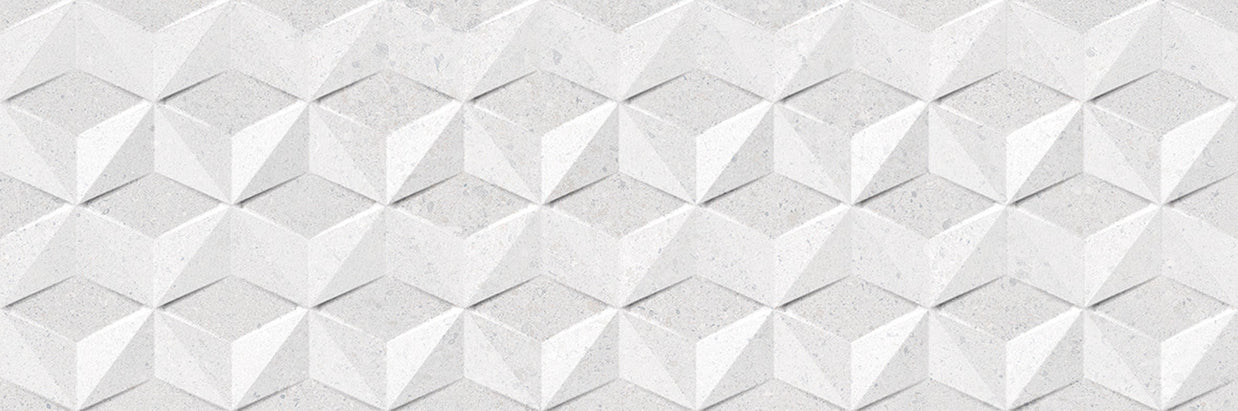 Lakestone Cloud Decor 33 x 100cm, matt ceramic wall tile for feature walls at Irwin Tiles