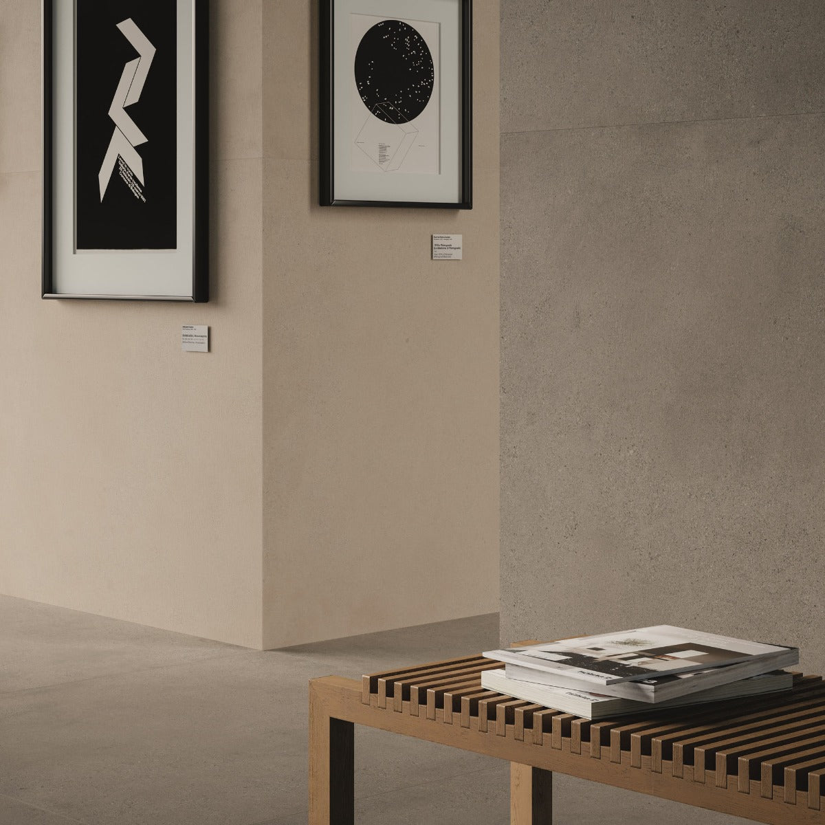 Logico Cement 90 x 90cm, grey matt tile at Irwin Tiles