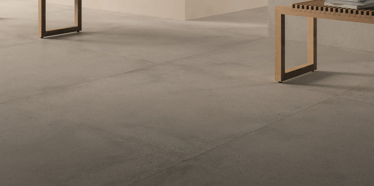 Logico Cement 90 x 90cm, porcelain tile at Irwin Tiles