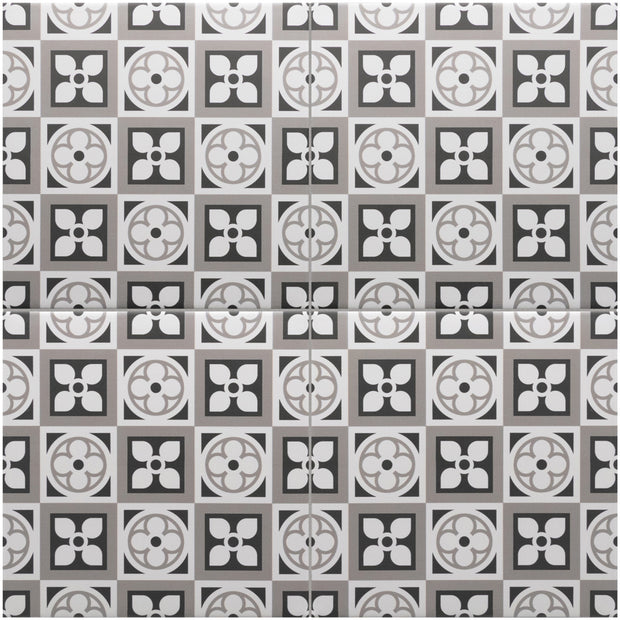 Rivoli Biarritz 20x20cm, multi-colour matt tile at Irwin Tiles