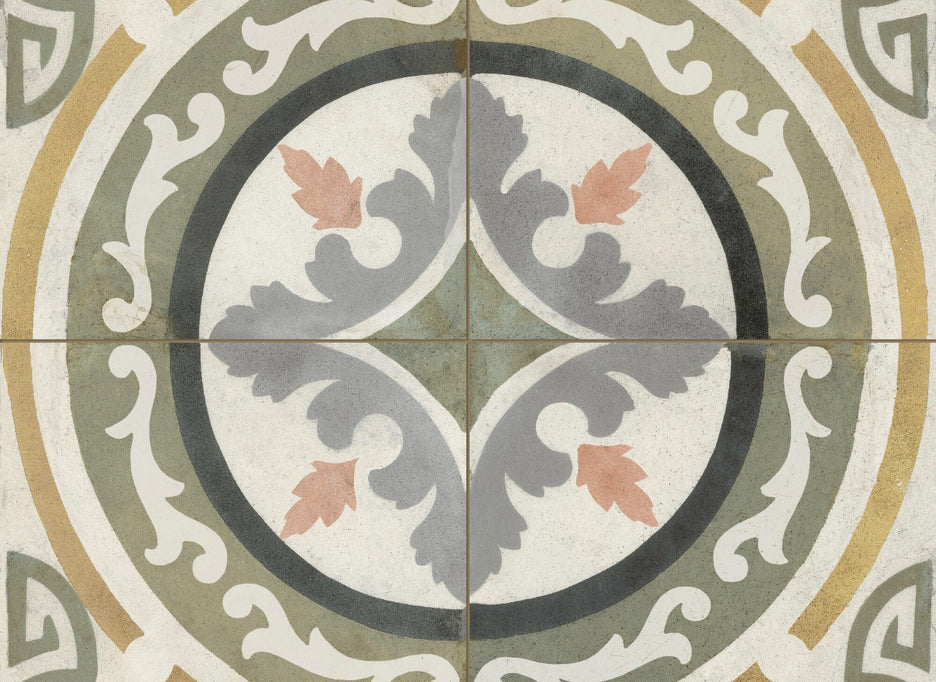 FS Barna Gracia 45x45cm, green matt tile at Irwin Tiles