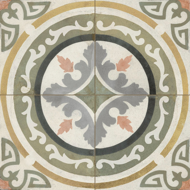 FS Barna Gracia 45x45cm, green matt tile at Irwin Tiles