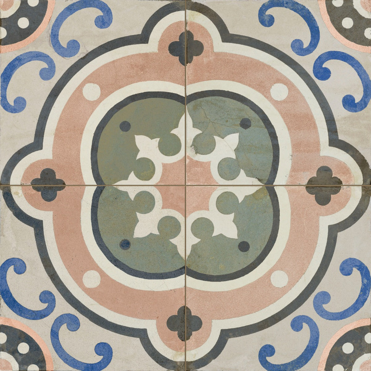 FS Barna Raval 45x45cm, multi-colour matt tile at Irwin Tiles