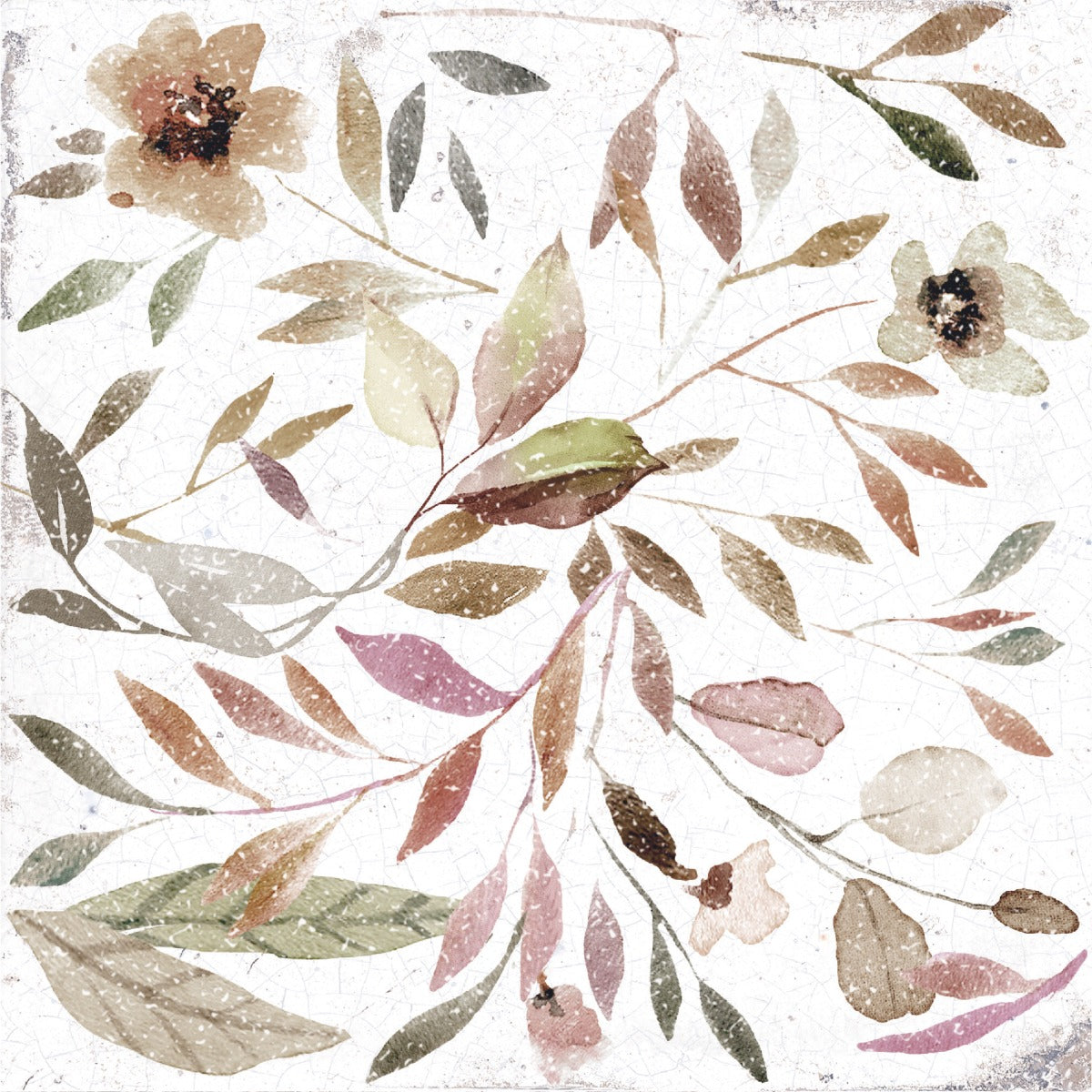 Mayolica Gardens 14.8x14.8cm wall tile, multi-colour gloss, at Irwin Tiles