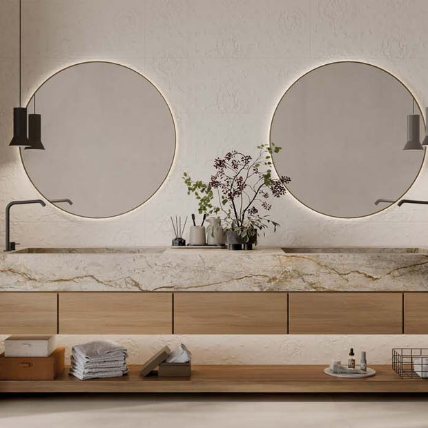 Brio Malva 33.3x100cm, pink matt tile at Irwin Tiles