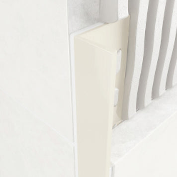 Jasmine PVC 8mm Square Edge Tile Trim 2.5m, tile trim at Irwin Tiles