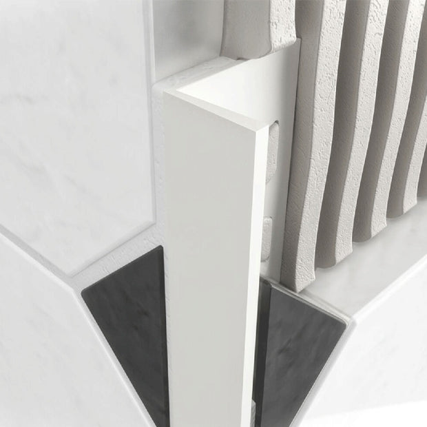 White PVC 8mm Square Edge Tile Trim 2.5m, tile trim at Irwin Tiles