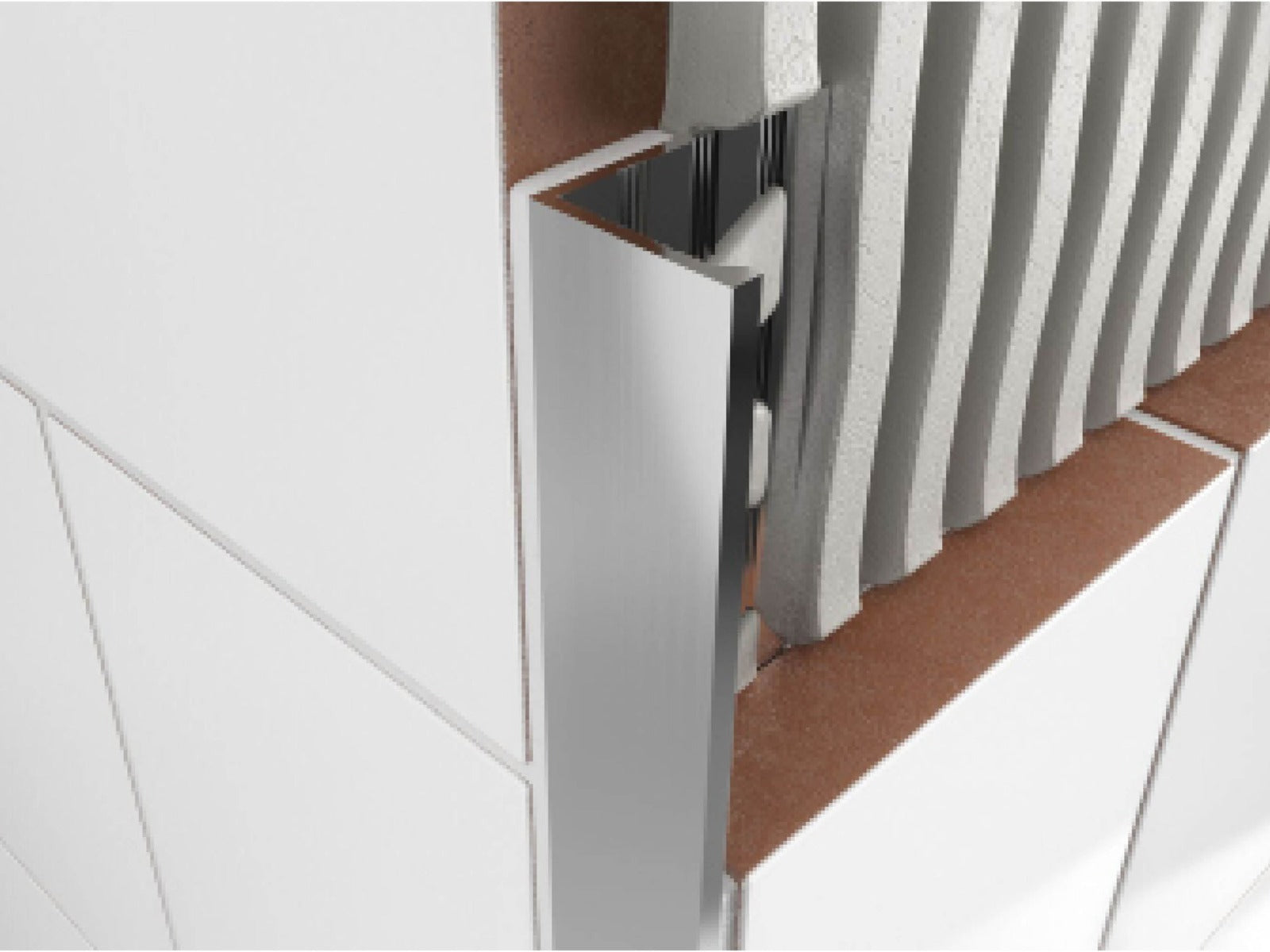 Shiny Chrome 10mm Square Edge Tile Trim 2.5m, tile trim at Irwin Tiles