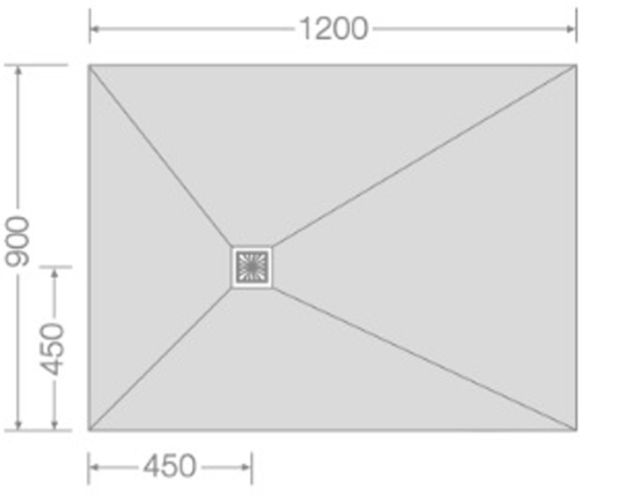 Jackoboard Aqua Flat Shower Base Offset Drain (450/450) 1.2x0.9m, shower base at Irwin Tiles