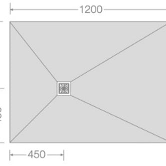 Jackoboard Aqua Flat Shower Base Offset Drain (450/450) 1.2x0.9m, shower base at Irwin Tiles