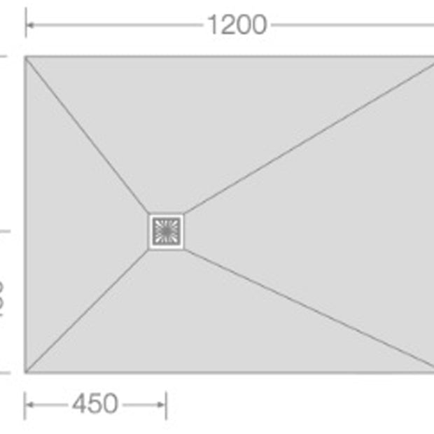 Jackoboard Aqua Flat Shower Base Offset Drain (450/450) 1.2x0.9m, shower base at Irwin Tiles