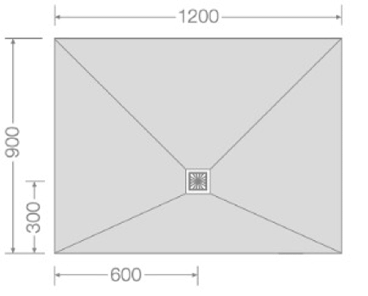 Jackoboard Aqua Flat Shower Base Offset Drain (600/300) 1.2x0.9m, shower base at Irwin Tiles