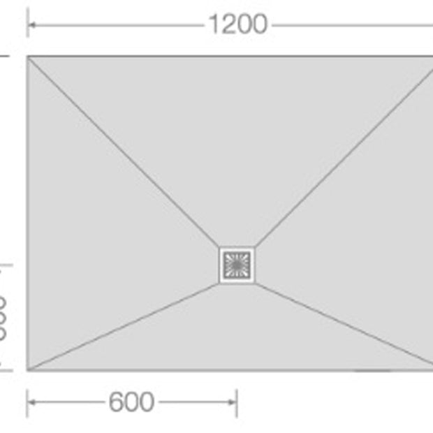 Jackoboard Aqua Flat Shower Base Offset Drain (600/300) 1.2x0.9m, shower base at Irwin Tiles