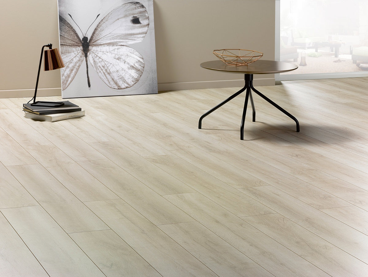 White Bastide Laminate 10mm All Over Water Resistant, laminate flooring at Irwin Tiles
