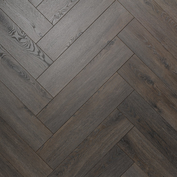 Aronia Oak Herringbone Laminate 12mm, laminate flooring at Irwin Tiles