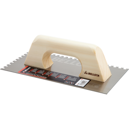 Bellota 10mm Square Notched Trowel Wooden Handle, tiling trowel or float at Irwin Tiles