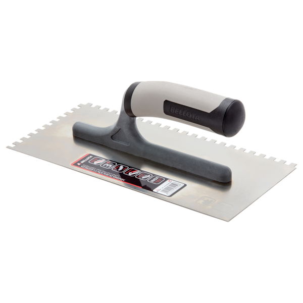 Bellota 10mm Bi-material (open handle) Square Notched Trowel, tiling trowel or float at Irwin Tiles