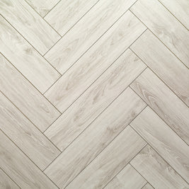 Polar Oak Herringbone Laminate 12mm, matt laminate flooring at Irwin Tiles