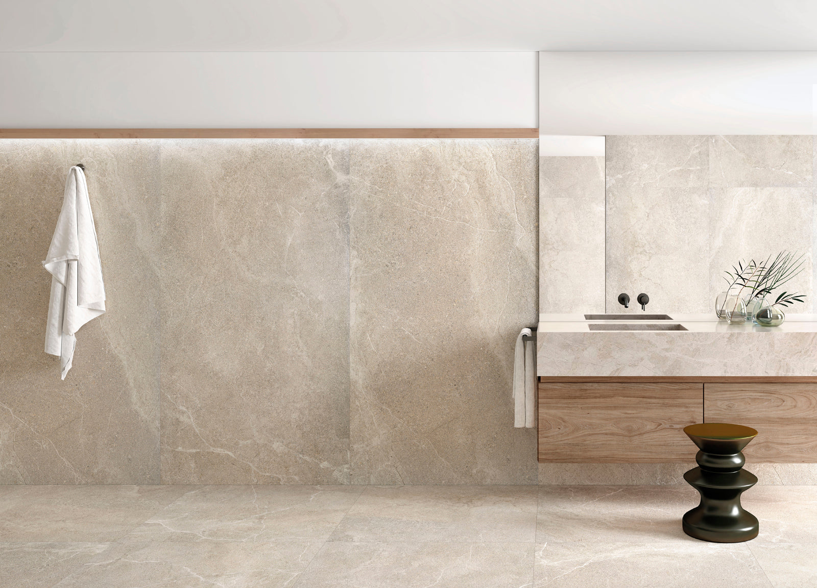 Lucca Beige 90 x 90cm, matt tile at Irwin Tiles