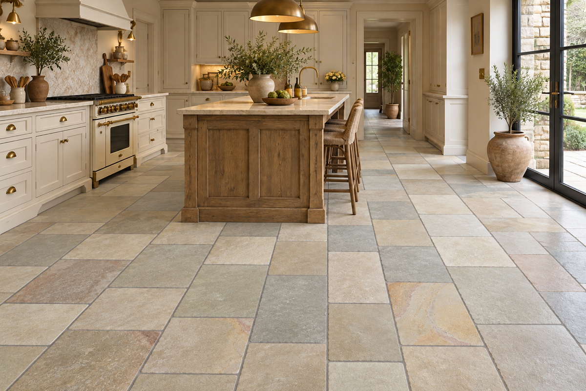 Yellow Brown Limestone 40 & 30cm Mix Calibrated