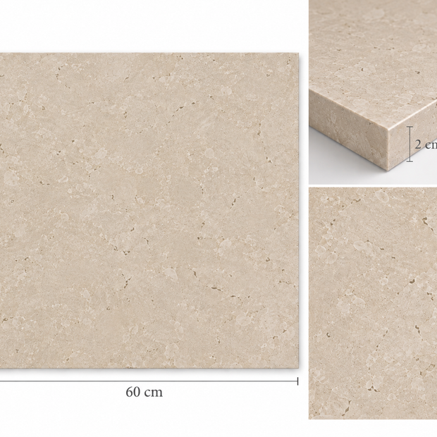 Fossil Light Marble Honed 60x60cm x 20mm