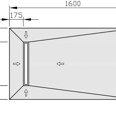 Jackoboard Aqua Line Easy Shower Base (Linear Drain) 1600x900x30mm, shower base at Irwin Tiles