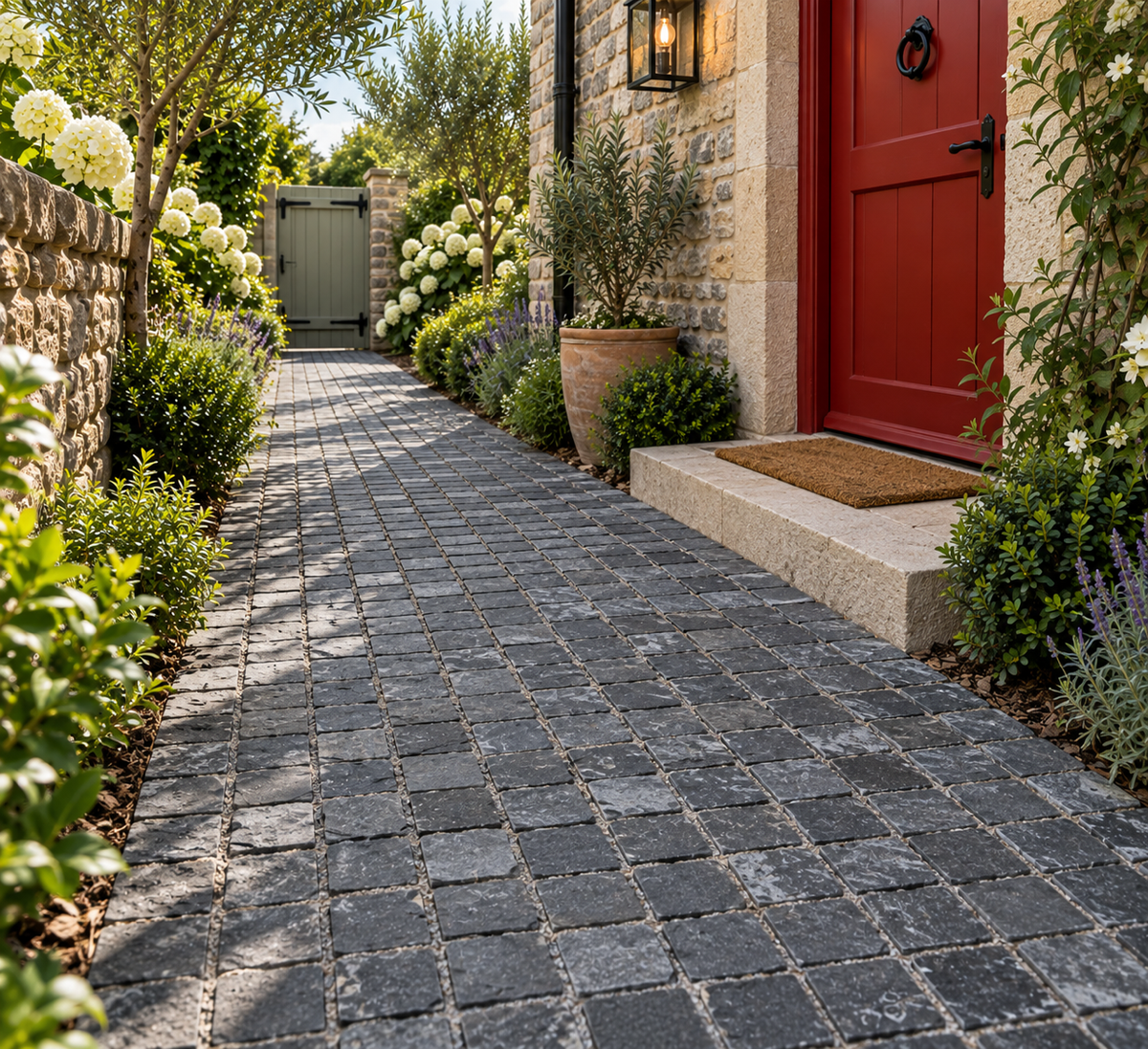 Black Limestone Cobbles 10 x10cm