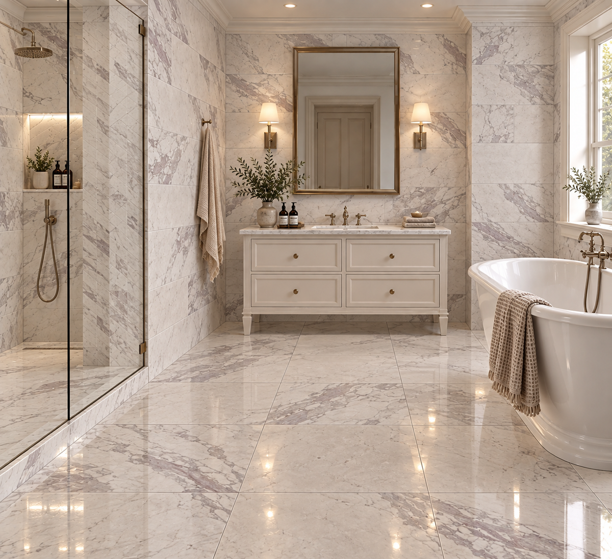 Calacatta Polished Marble 30.5x61cm  x 10mm