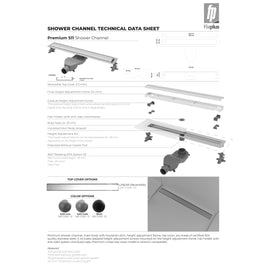 Fixplus Premium Shower Linear Drain Satin Bronze (Various Sizes Available)