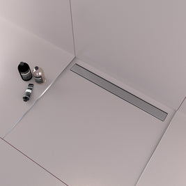 Fixplus Premium Shower Linear Drain Satin Inox (Various Sizes Available)