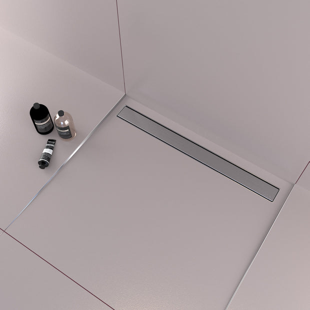 Fixplus Premium Shower Linear Drain Satin Inox (Various Sizes Available)