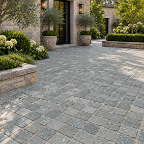 Kota Blue Limestone Cobbles 10x10cm