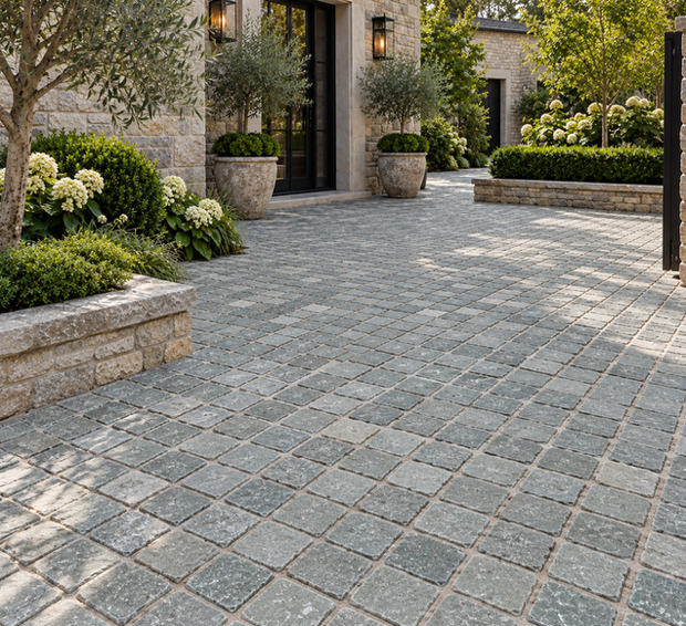 Kota Blue Limestone Cobbles 10x10cm