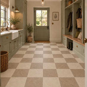 Pulpis Sand & Taupe Chequered 30x30cm