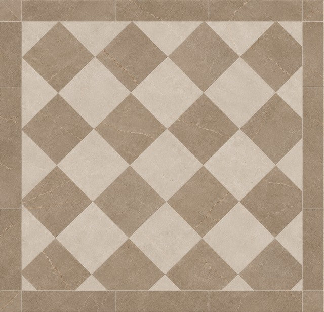 Pulpis Sand & Taupe Chequered 30x30cm