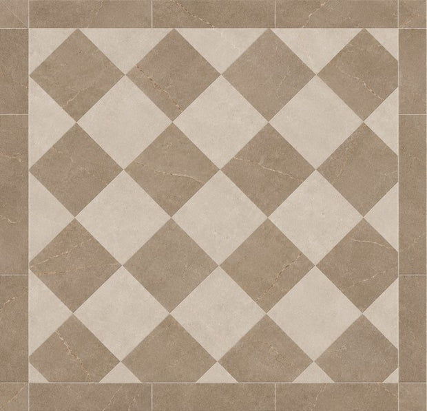 Pulpis Sand & Taupe Chequered 30x30cm