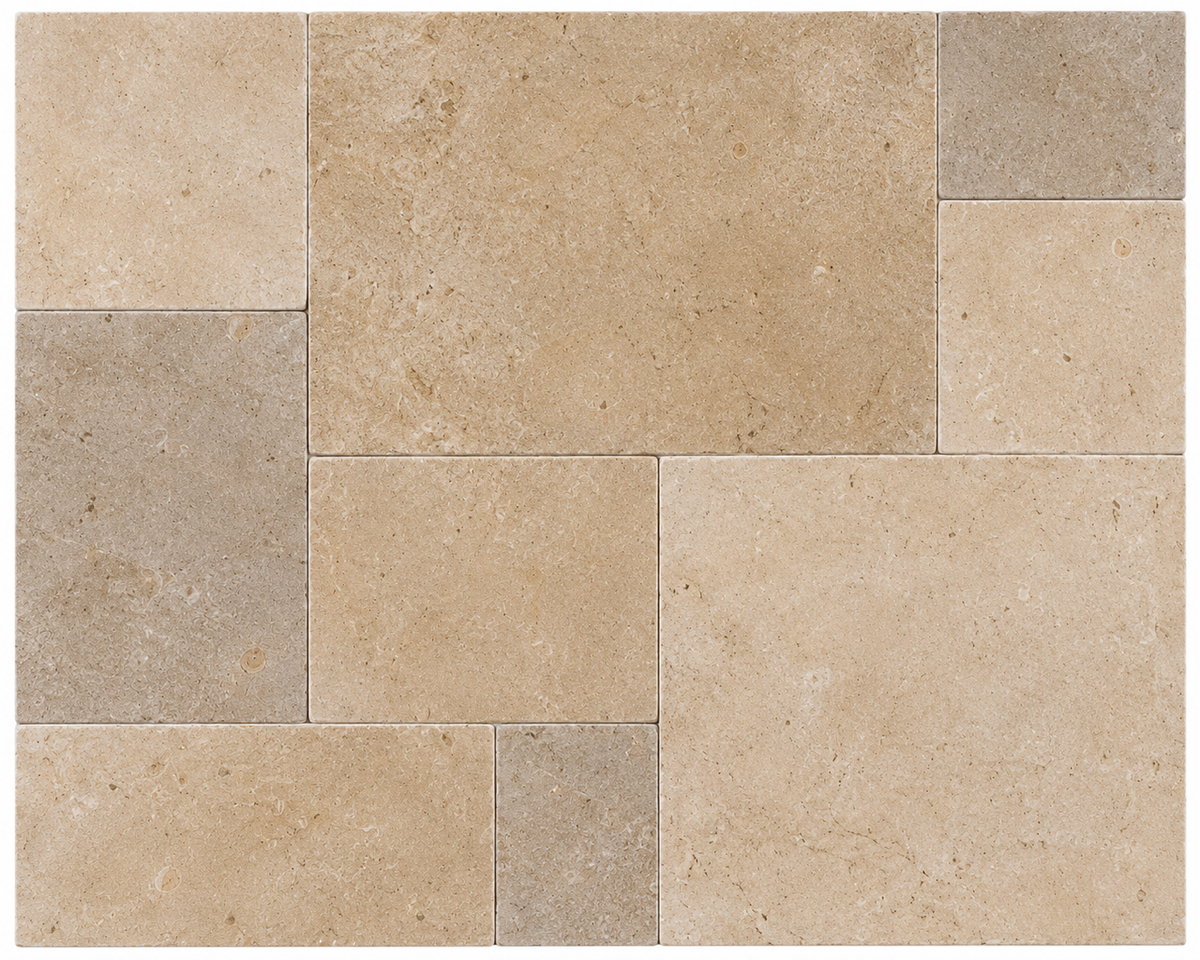 Seashell Tumbled Limestone - Grand Villa Pattern