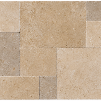 Seashell Tumbled Limestone - Grand Villa Pattern