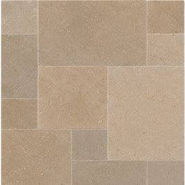 Seashell Tumbled Limestone - Versailles Pattern